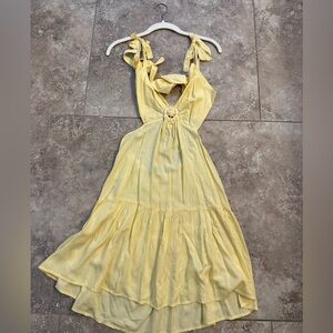 Shore Chic Backless Yellow Dress